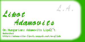 lipot adamovits business card